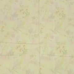 Kurta Fabric ManTire Designer PV Printed Colour Yellow N Cream