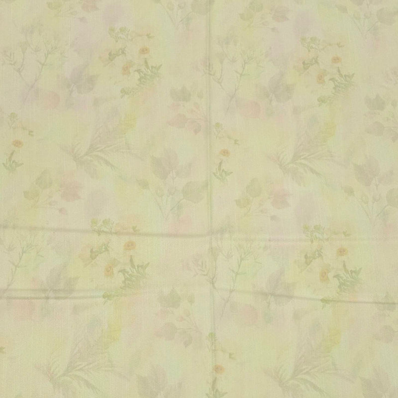 Kurta Fabric ManTire Designer PV Printed Colour Yellow N Cream