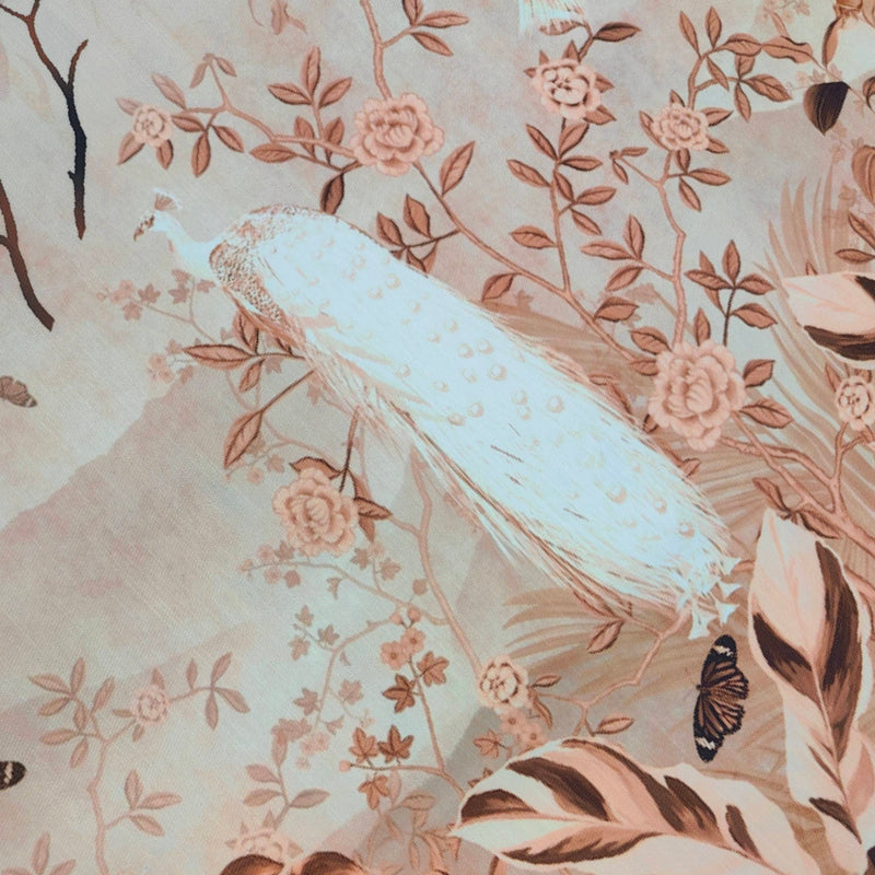 Kurta Fabric ManTire Designer PV Printed Colour Light Peach