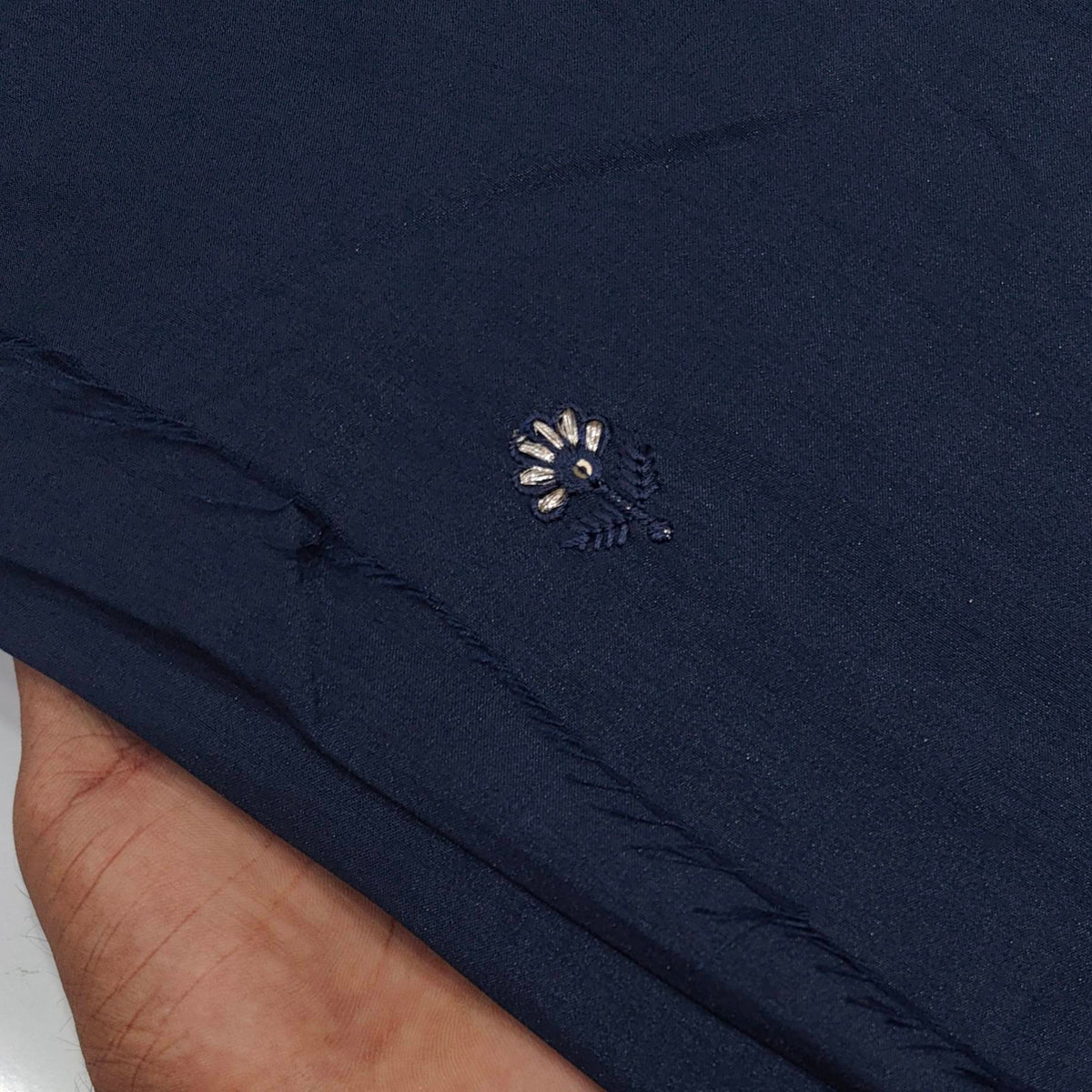 Kurta Pajma Fabric ManTire Designer Silk Embroidery Colour Dark Blue