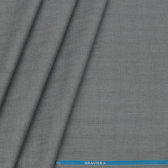 Trouser Faric Graviera Polyester Viscose Self Check Colour Silver Grey