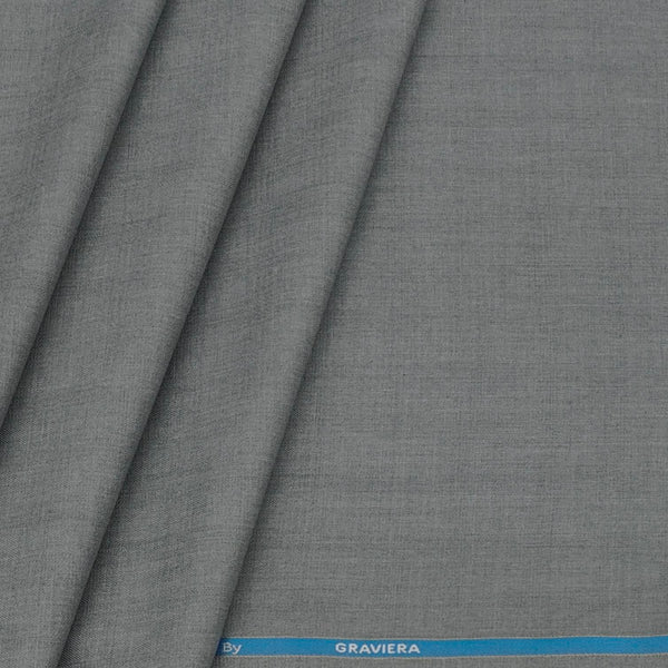 Trouser Faric Graviera Polyester Viscose Self Check Colour Silver Grey