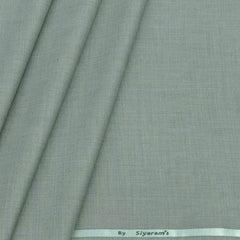 Trouser Fabric Siyaram Poly Viscose Mix Check Color Greenish Grey