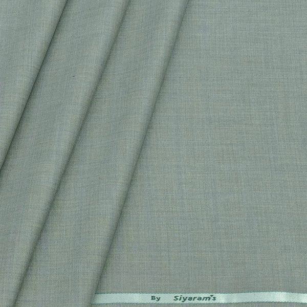 Trouser Fabric Siyaram Poly Viscose Mix Check Color Greenish Grey