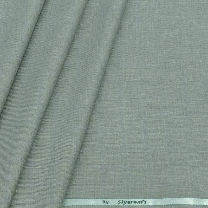 Trouser Fabric Siyaram Poly Viscose Mix Check Color Greenish Grey