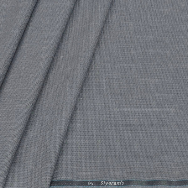 Trouser Fabric Siyaram Poly Viscose Check Color Lava Grey