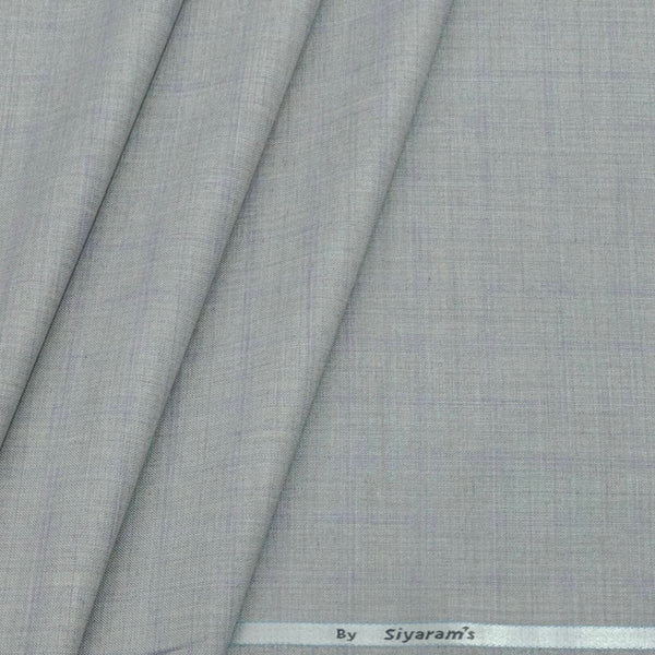 Trouser Fabric Siyaram Poly Viscose Mix Check Color Cloud Grey
