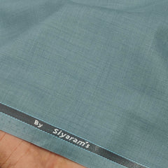 Trouser Fabric Siyaram Poly Viscose Slub Color River Blue