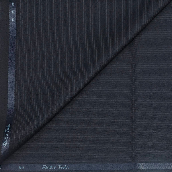 Trouser Fabri Reid & Taylor Polyester Viscose Pin Lining Color Blackish Blue