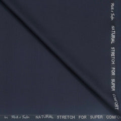Trouser Fabri Reid & Taylor Polyester Viscose Mild Check Color Midnight Blue