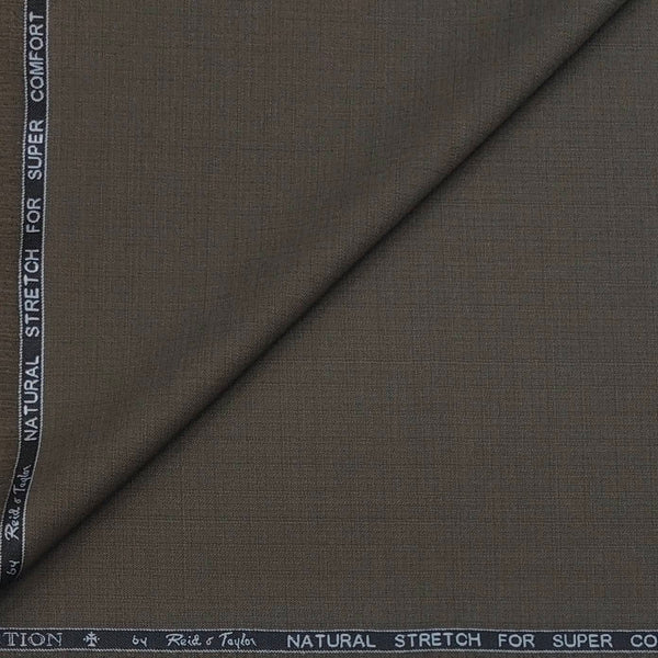 Trouser Fabri Reid & Taylor Polyester Viscose Mix Check Color Hardwood Brown