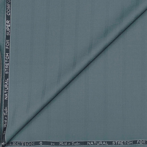 Trouser Fabri Reid & Taylor Polyester Viscose Check Color River Blue