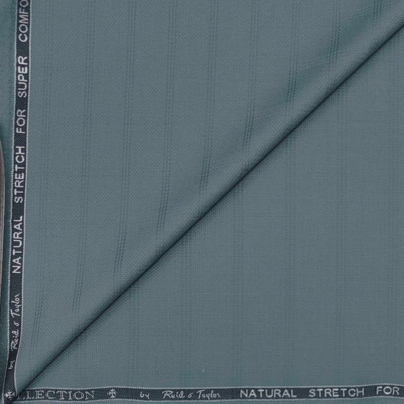 Trouser Fabri Reid & Taylor Polyester Viscose Check Color River Blue