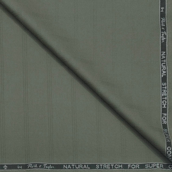 Trouser Fabri Reid & Taylor Polyester Viscose Check Color Sage Green