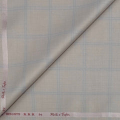 Trouser Fabri Reid & Taylor Polyester Viscose Broad Check Color Light Peach