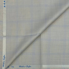 Trouser Fabri Reid & Taylor Polyester Viscose Broad Check Color Light Brown