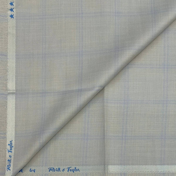 Trouser Fabri Reid & Taylor Polyester Viscose Broad Check Color Light Brown