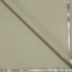 Trouser Fabric Raymond Poly Viscose Plain Colour Sand Brown