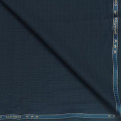 Trouser Fabric Raymond Poly Viscose Mix Check Colour Yale Blue