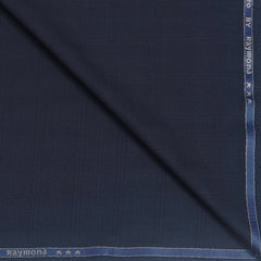 Trouser Fabric Raymond Poly Viscose Mild Check Colour Space Blue