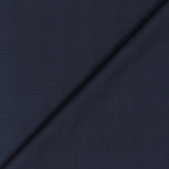Trouser Fabric Raymond Poly Viscose Mild Check Colour Space Blue