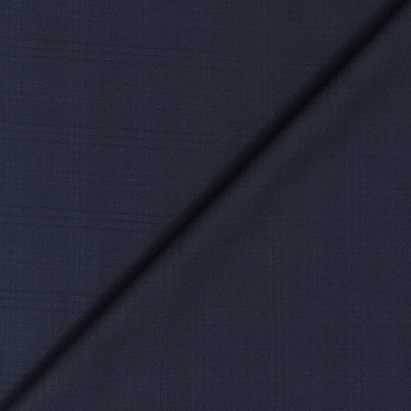 Trouser Fabric Raymond Poly Viscose Mild Check Colour Space Blue