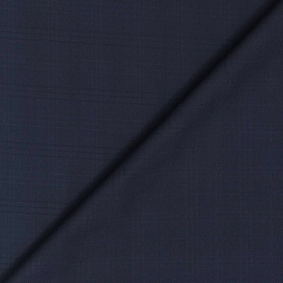Trouser Fabric Raymond Poly Viscose Mild Check Colour Space Blue