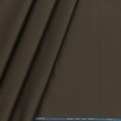 Trouser Fabric Raymond Pure Cotton Plain Lycra Color Brown Bear
