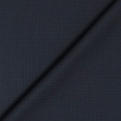 Trouser Fabri Raymond Poly Viscose Mix Check Colour Blackish Blue