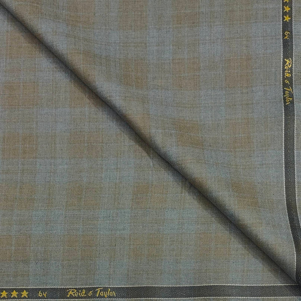 Trouser Fabric Reid & Taylor Polyester Viscose Check  Color Brown