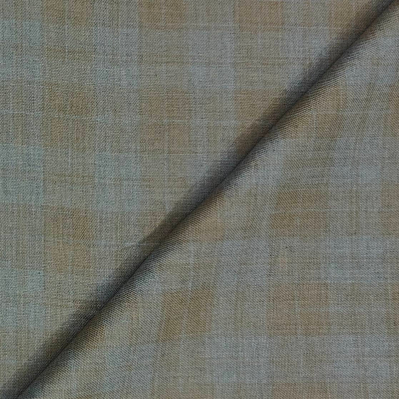 Trouser Fabric Reid & Taylor Polyester Viscose Check  Color Brown