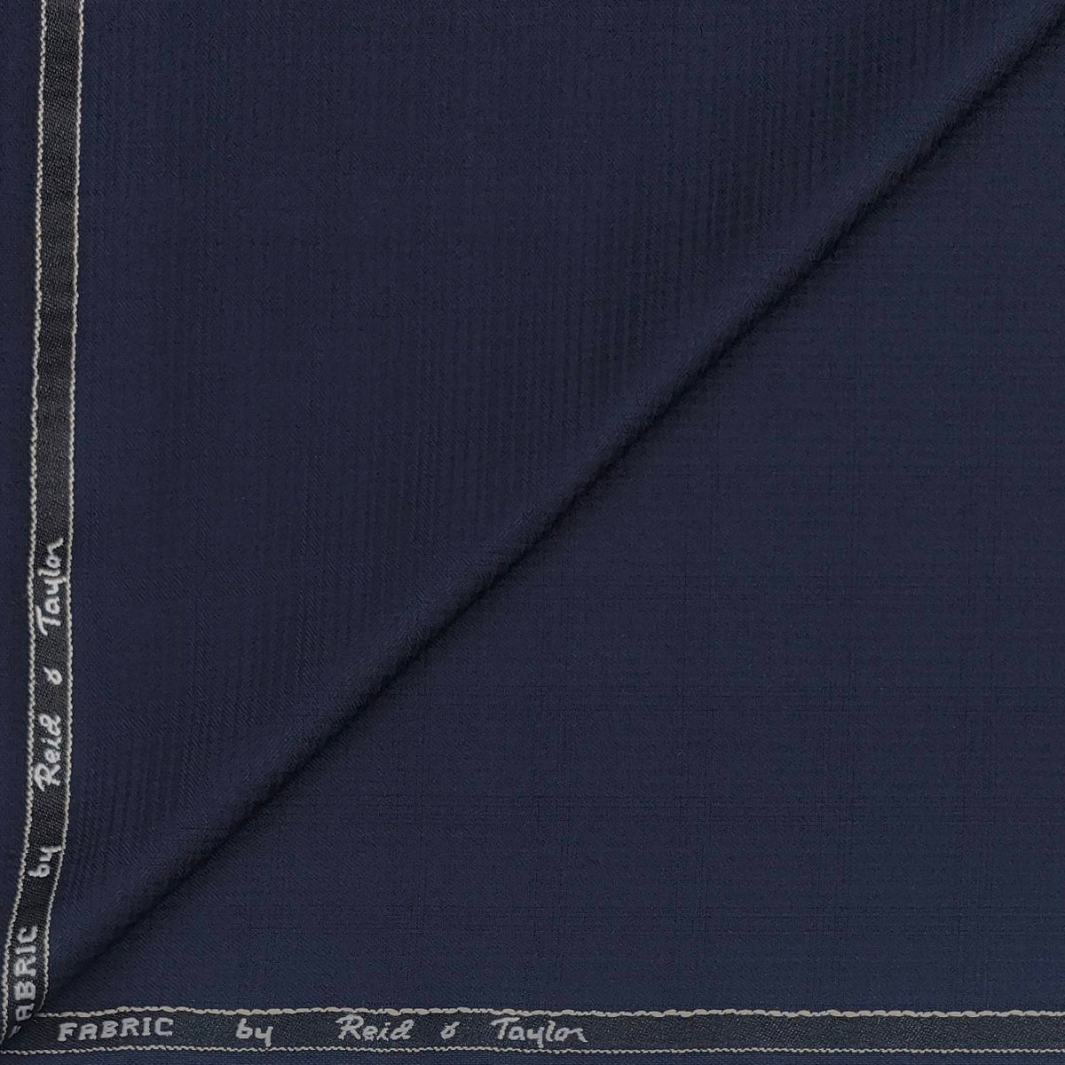 Trouser Fabric Reid & Taylor Polyester Viscose Mild Check Color Midnight Blue