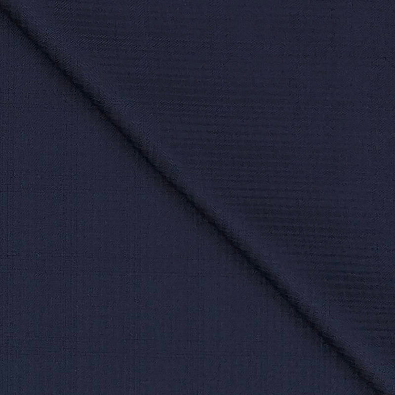 Trouser Fabric Reid & Taylor Polyester Viscose Mild Check Color Midnight Blue