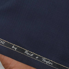 Trouser Fabric Reid & Taylor Polyester Viscose Mild Check Color Midnight Blue