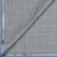Trouser Fabric Reid & Taylor Polyester Viscose Mild Check Color Light Silver