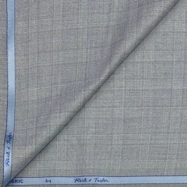 Trouser Fabric Reid & Taylor Polyester Viscose Mild Check Color Light Silver