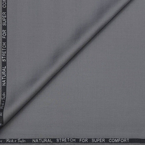 Trouser Fabric Reid & Taylor Polyester Viscose Mild Check Color Silver Chalice