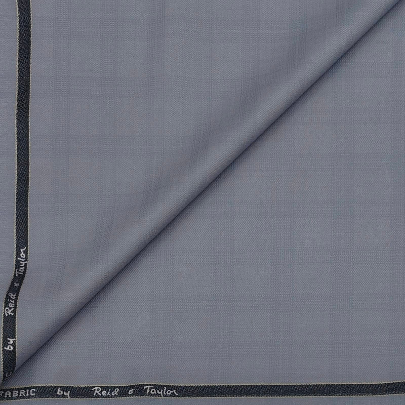 Trouser Fabric Reid & Taylor Polyester Viscose Check Color Columbia Blue