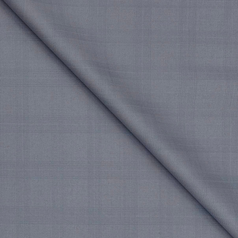 Trouser Fabric Reid & Taylor Polyester Viscose Check Color Columbia Blue
