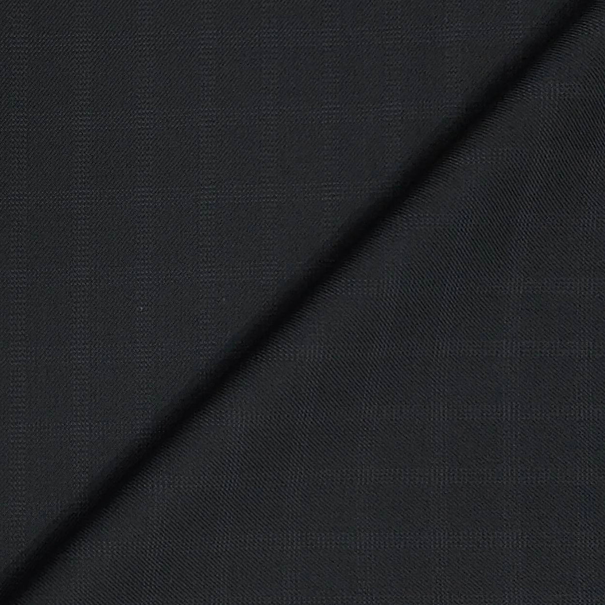 Suit Fabric Raymond Wool Blended Check Color Crow Black