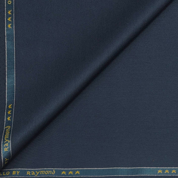 Blazer Fabric Raymond Poly Viscose Plain Colour Prussian Blue