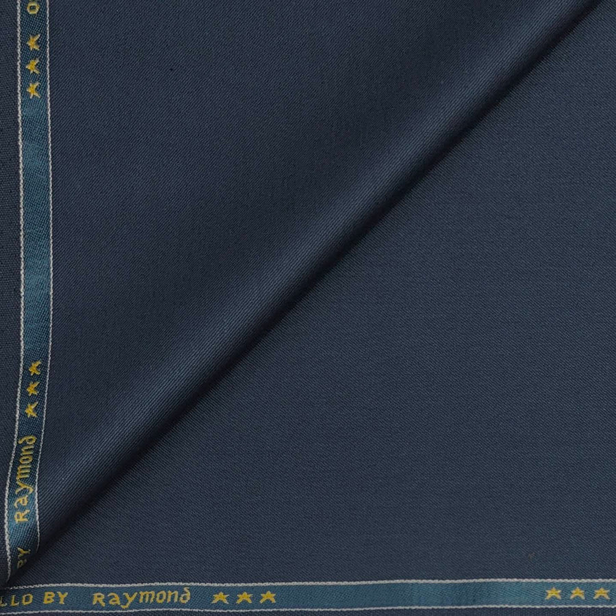 Blazer Fabric Raymond Poly Viscose Plain Colour Prussian Blue
