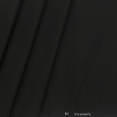 Suit Fabric Siyaram 4Way Stretch Poly Viscose Plain Color Black