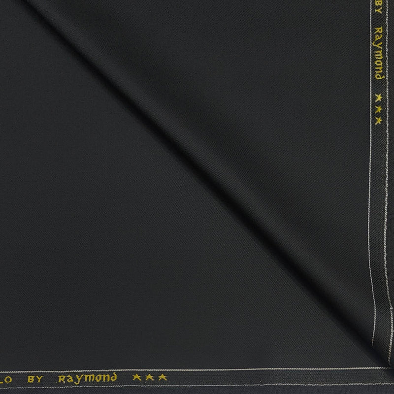 Suit Fabric Raymond Poly Viscose Plain Color Black