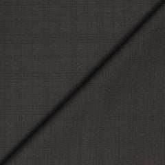 Suit Fabric Raymond Wool Blended Check Color Wood Brown
