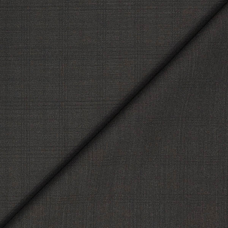 Suit Fabric Raymond Wool Blended Check Color Wood Brown