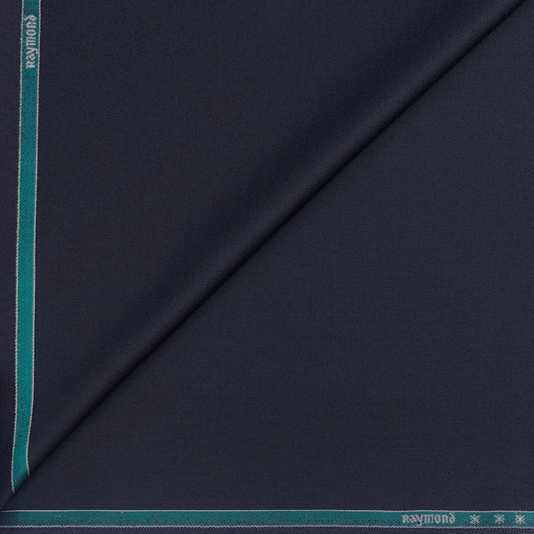 Suit Fabric Raymond Wool Blended Plain Color Indigo Blue