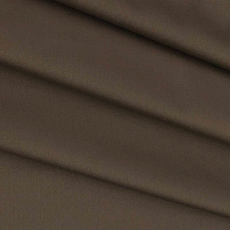 Shirt Fabric Grasim Giza Cotton Satin Plain Colour Bistre Brown