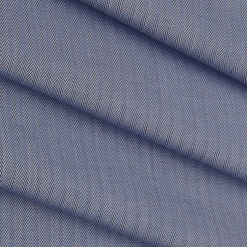 Shirt Fabric Grasim 100% Cotton Herringbone Colour Glaucous Blue