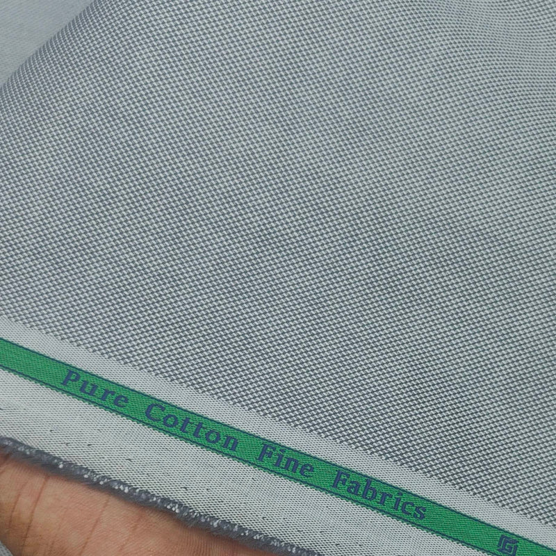 Shirt Fabric Grasim 100% Cotton Dotted Colour Grey